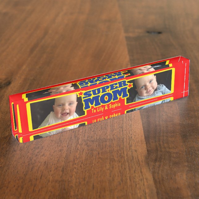 Nom et plaque de bureau photo pour les enfants Sup (Taille)