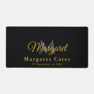 Nom et titre personnalisés avec monogramme -