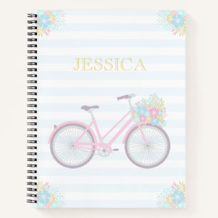 Nom Fleur Vélo Cute Pastel Hipster Carnet