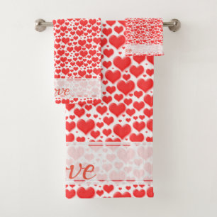 Nom Floating Red Valentine's Day Hearts Motif