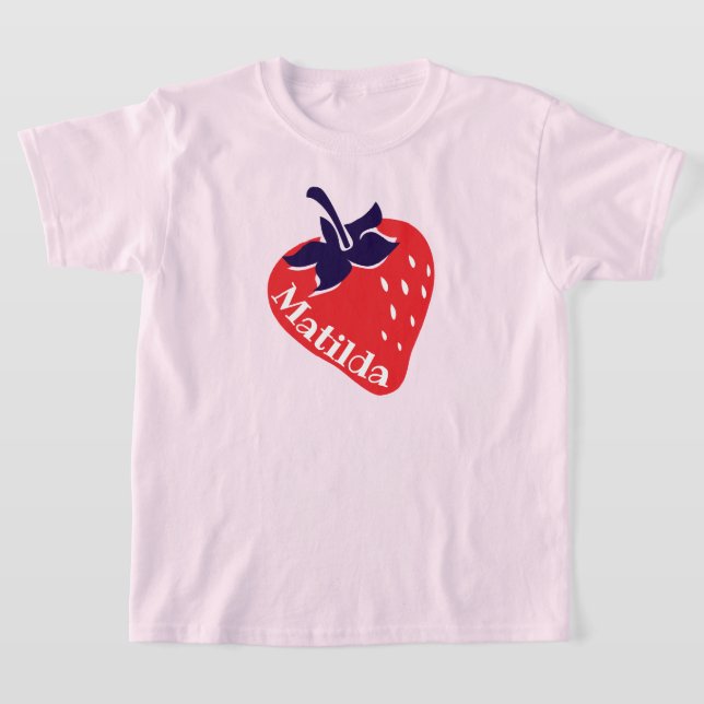 Nom graphique fraise t-shirt (Poser)