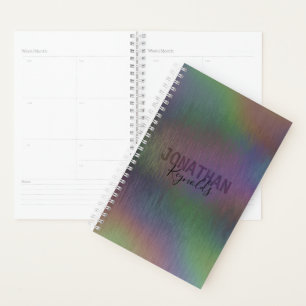 Nom Holographique moderne en métal Monogramme - Pl