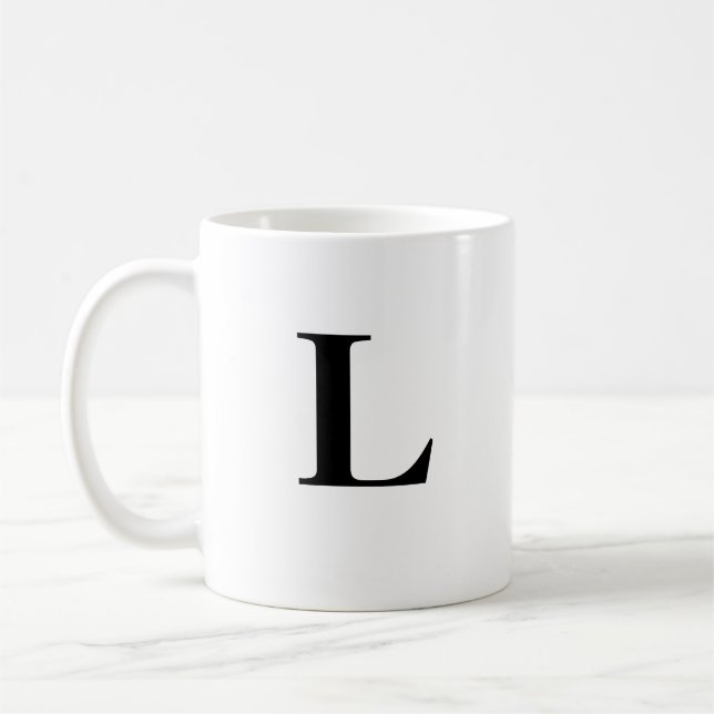 Nom initial et personnalisé Café Mug (Gauche)
