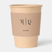 Nom initial personnalisé sur motif Kraft