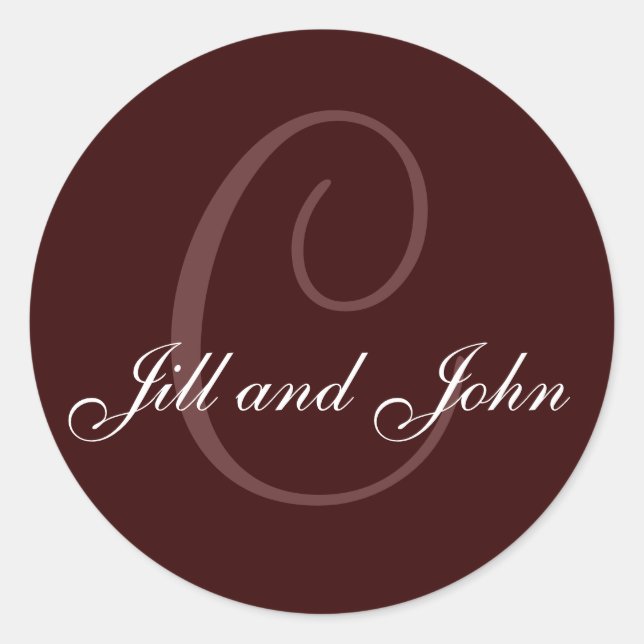 Nom Initial, prénom Sticker au chocolat (Devant)