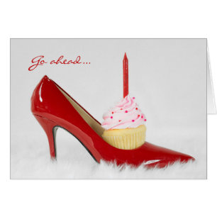 Nom Jour- chaussure rouge et cupcake