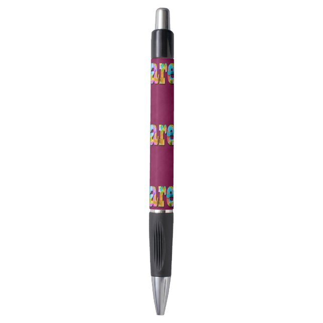 Nom Karen Logo Avec Fleurs, Stylo D'Encre Noire (Devant (Vertical))