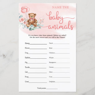 Nom Les Bébés Animaux Teddy Bear Eucalyptus Jeu