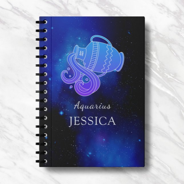 Nom magique avec signe Zodiaque Carnet Aquarius (Créateur téléchargé)