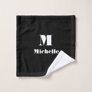 Nom moderne Lettre initiale Couleur solide Noir
