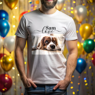 Nom moderne simple et T-shirt photo pour animal de