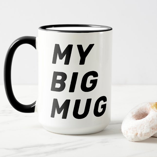 Nom, Mon GRAND Mug 15oz Tasse à Café (Créateur téléchargé)