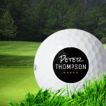 nom monogram balle de golf pour golfeurs élégants<br><div class="desc">Une balle de golf personnalisée pour un joueur de golf élégant...  un simple monogramme</div>