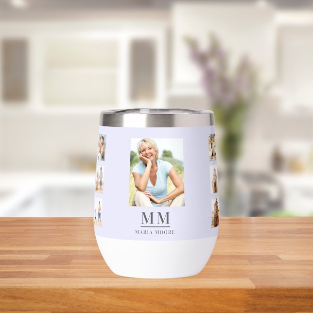 Nom monogramme du collage photo de la lavande (Créateur téléchargé)