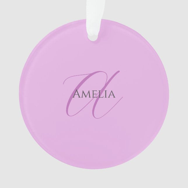 Nom Monogramme Lettre initiale Orchid & Lilac (devant)