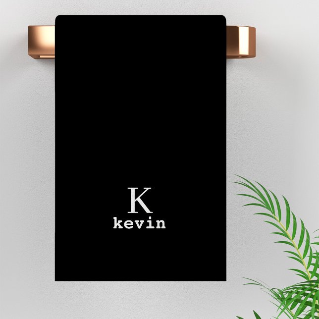 Nom monogramme noir et blanc moderne et élégant (Créateur téléchargé)