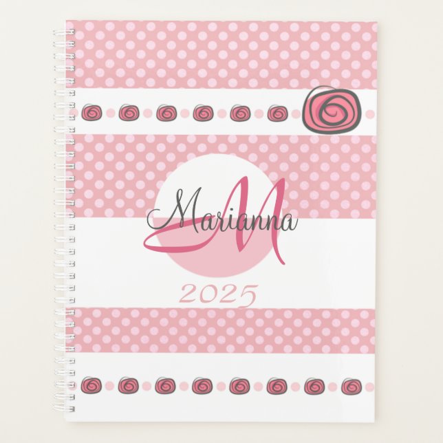 Nom Monogramme Rose 2025 Moderne (Devant)