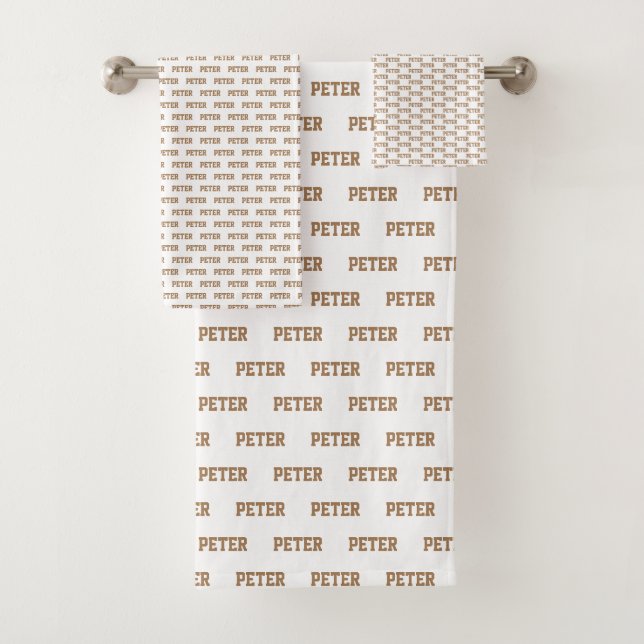 Nom Motif Moderne Lumière Brown Ensemble de servie (En situation)