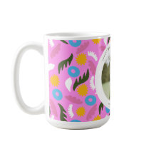 Nom Mug florale rose mignon romantique 30e anniver
