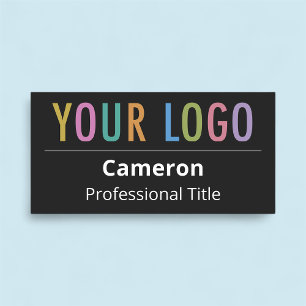 Nom noir de l'employé Balise Badge personnalisé Lo