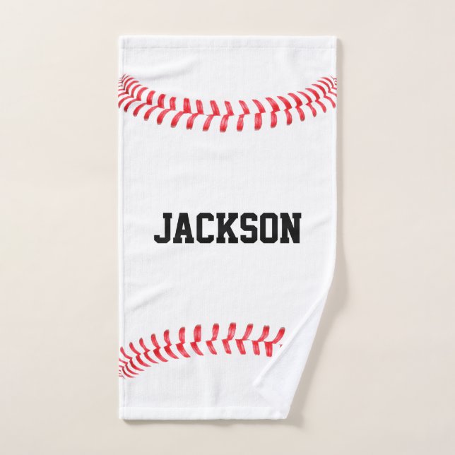 Nom, nom ou texte du joueur de baseball personnali (Serviette à main)