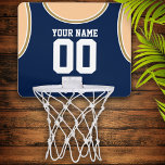 Nom/numéro personnalisé Mini panier de basket<br><div class="desc">Design de jersey amusant dans les couleurs de votre équipe préférée,  personnalisée avec votre nom et numéro.</div>