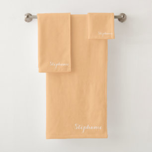 Nom Orange Moderne Élégant Monogramme Bohème