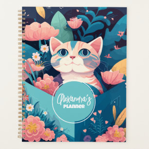 Nom personnalisable Cute Cat Feminine