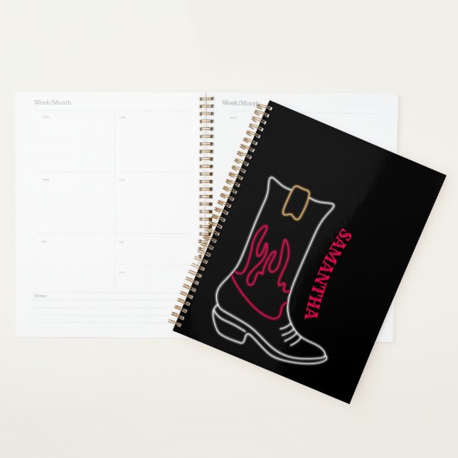 Nom personnalisable de démarrage Neon Cowboy (Devant avec enveloppe)