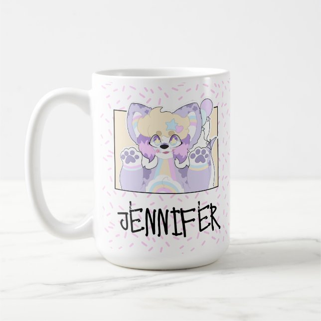 Nom personnalisable, Mug Clown Furry (Gauche)