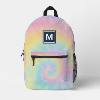 Nom personnalisable Pastel Tie Dye Sac à dos