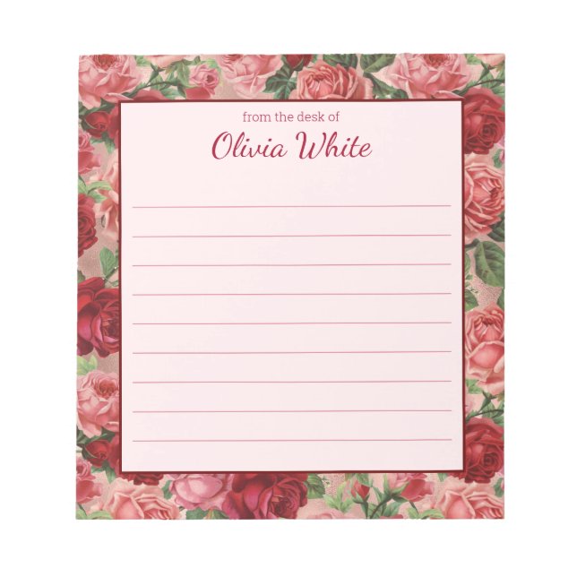 Nom personnalisé | À Partir Du Bureau Du Bloc-Note (Devant)