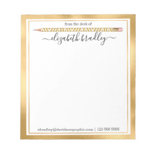 Nom personnalisé À Partir Du Bureau Du Bloc-Note