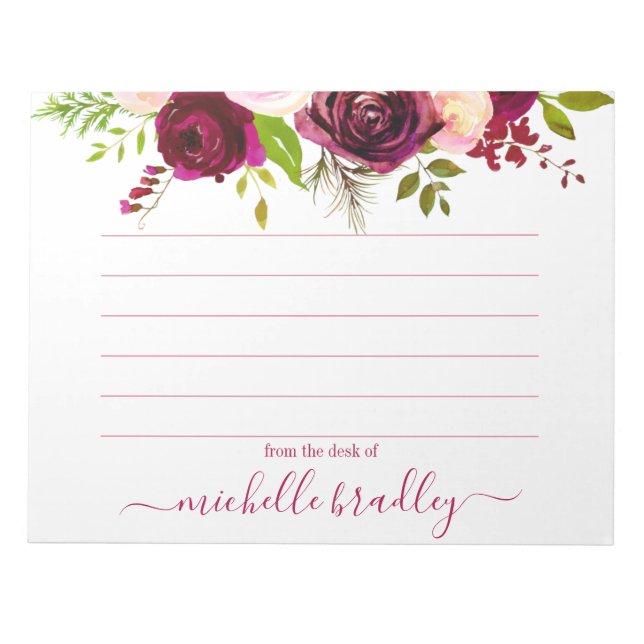 Nom personnalisé | À Partir Du Bureau Du Bloc-Note (Devant)