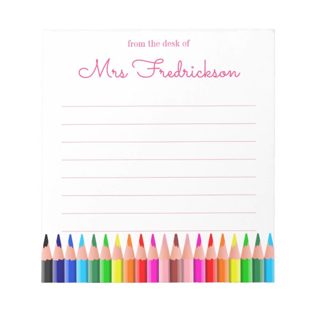 Nom personnalisé | À Partir Du Bureau Du Bloc-Note (Devant)