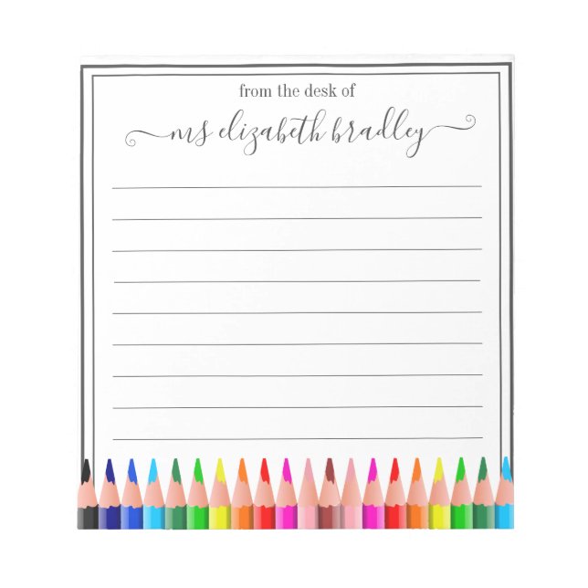 Nom personnalisé | À Partir Du Bureau Du Bloc-Note (Devant)