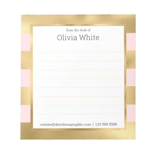 Nom personnalisé | À Partir Du Bureau Du Bloc-Note (Devant)