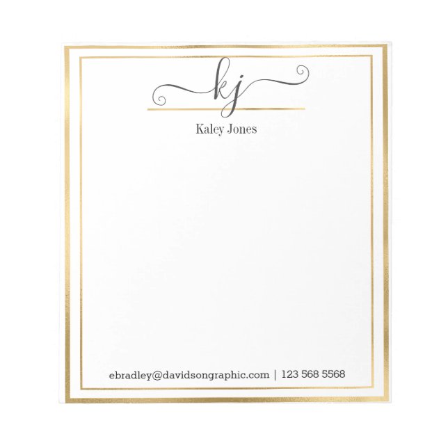 Nom personnalisé | À Partir Du Bureau Du Bloc-Note (Devant)