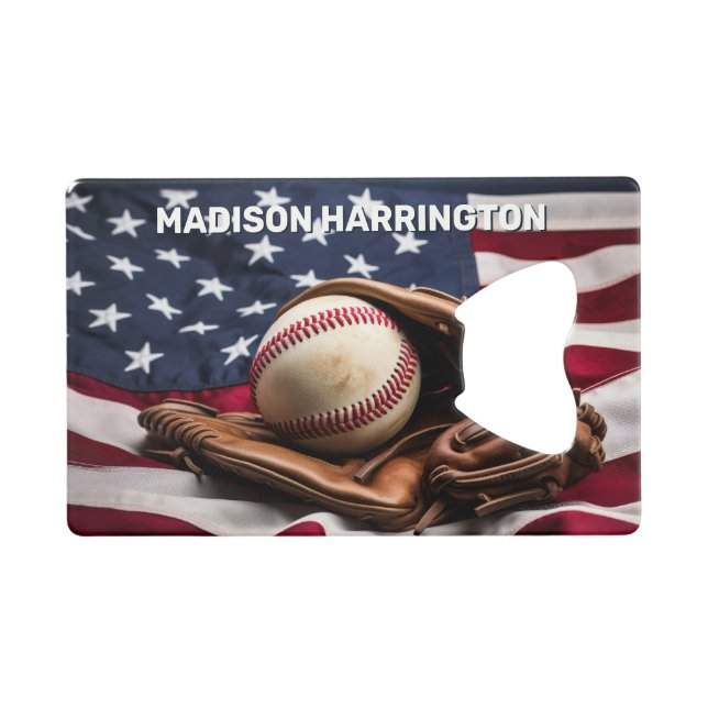 Nom personnalisé American Baseball (Devant (Horizontal))