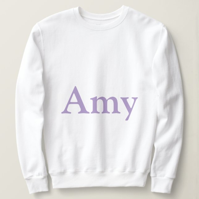 Nom personnalisé Amy White Sweatshirt femme (Design devant)