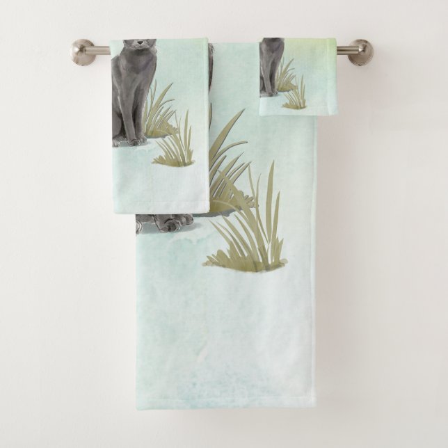 Nom personnalisé Animal de chat russe bleu (En situation)