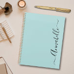 Nom personnalisé Aqua Mint Green<br><div class="desc">Planificateur de nom personnalisé Aqua ment vert. Veuillez me contacter pour obtenir de l'aide sur la personnalisation si nécessaire.</div>