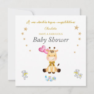 Nom personnalisé Baby Giraffe Baby shower ballons