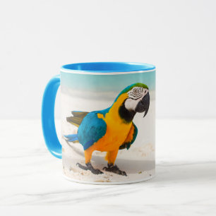 Nom personnalisé Beach Parrot tasses