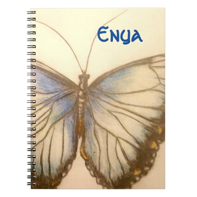 Nom personnalisé Beau Carnet papillon (Devant)