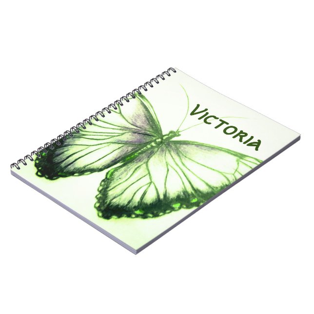 Nom personnalisé Beau Carnet papillon (Côté gauche)