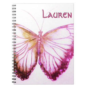 Nom personnalisé Beau Carnet papillon
