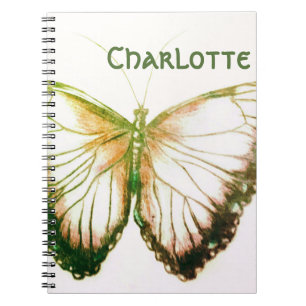 Nom personnalisé Beau Carnet papillon