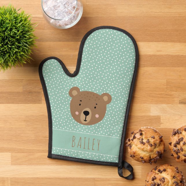 Nom personnalisé Bébé Ours mignon enfants (De haut en bas)
