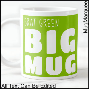 Nom personnalisé Big Mug Brat Green C24 Drôle nouv